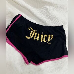 Juicy Couture Black and Pink Athletic Shorts